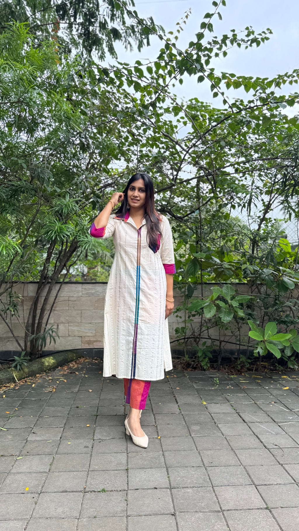 ZD Onam madras check Cordset