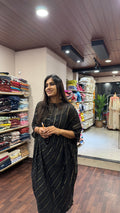 ZD Onam black Lurex kaftan