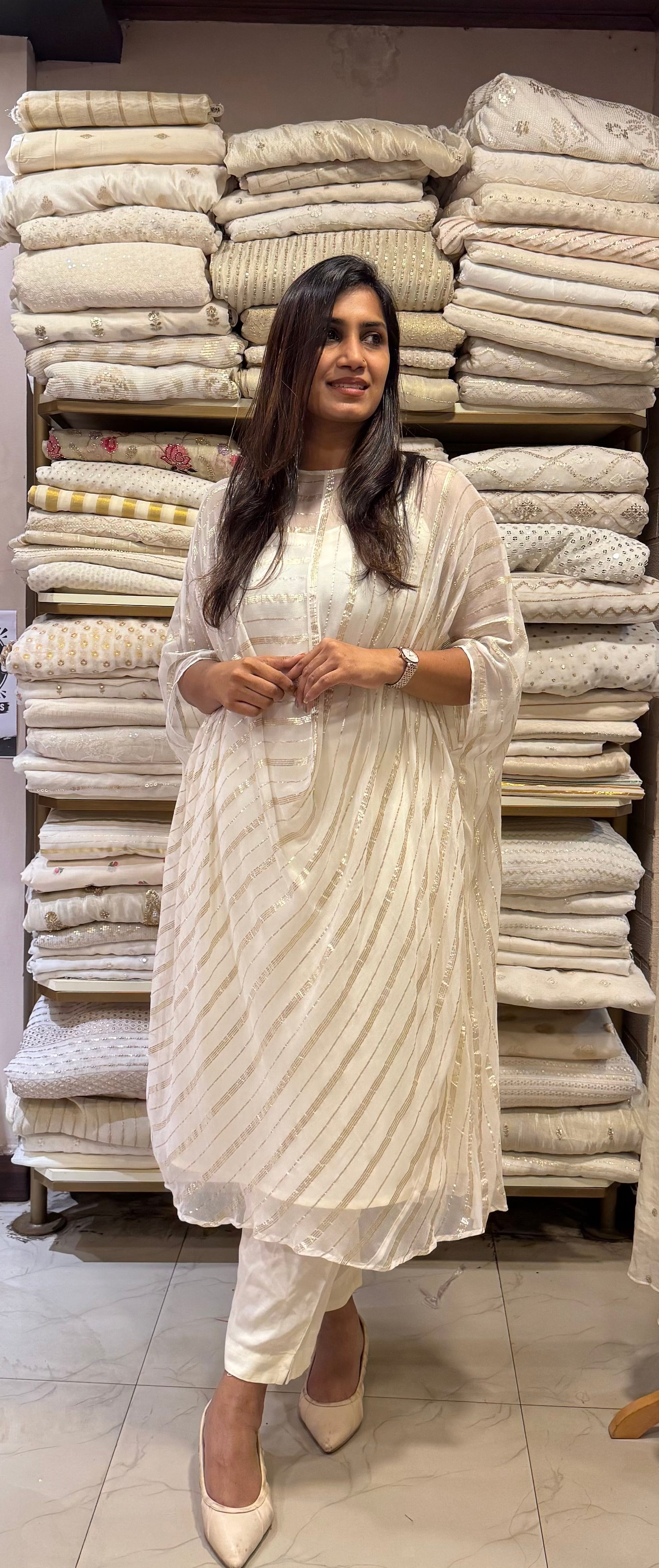 ZDK11 off white cowl kaftan