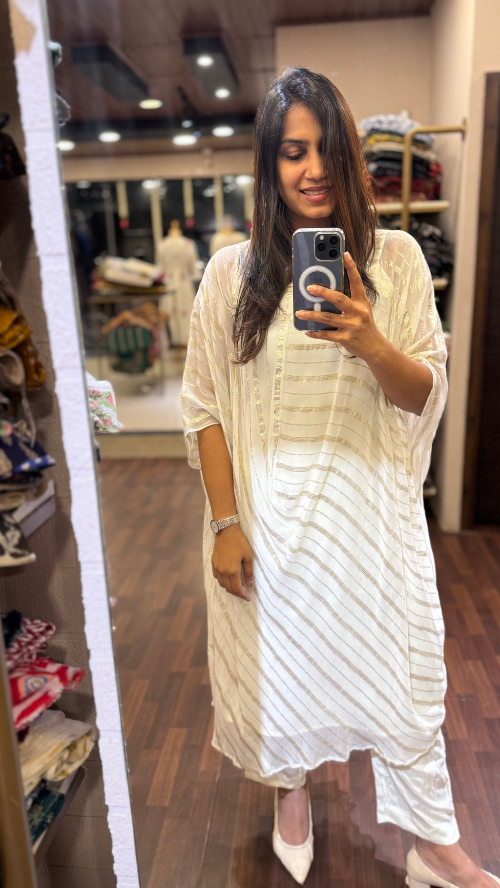 ZDK11 off white cowl kaftan