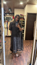 ZD Black tissue stripes kaftan