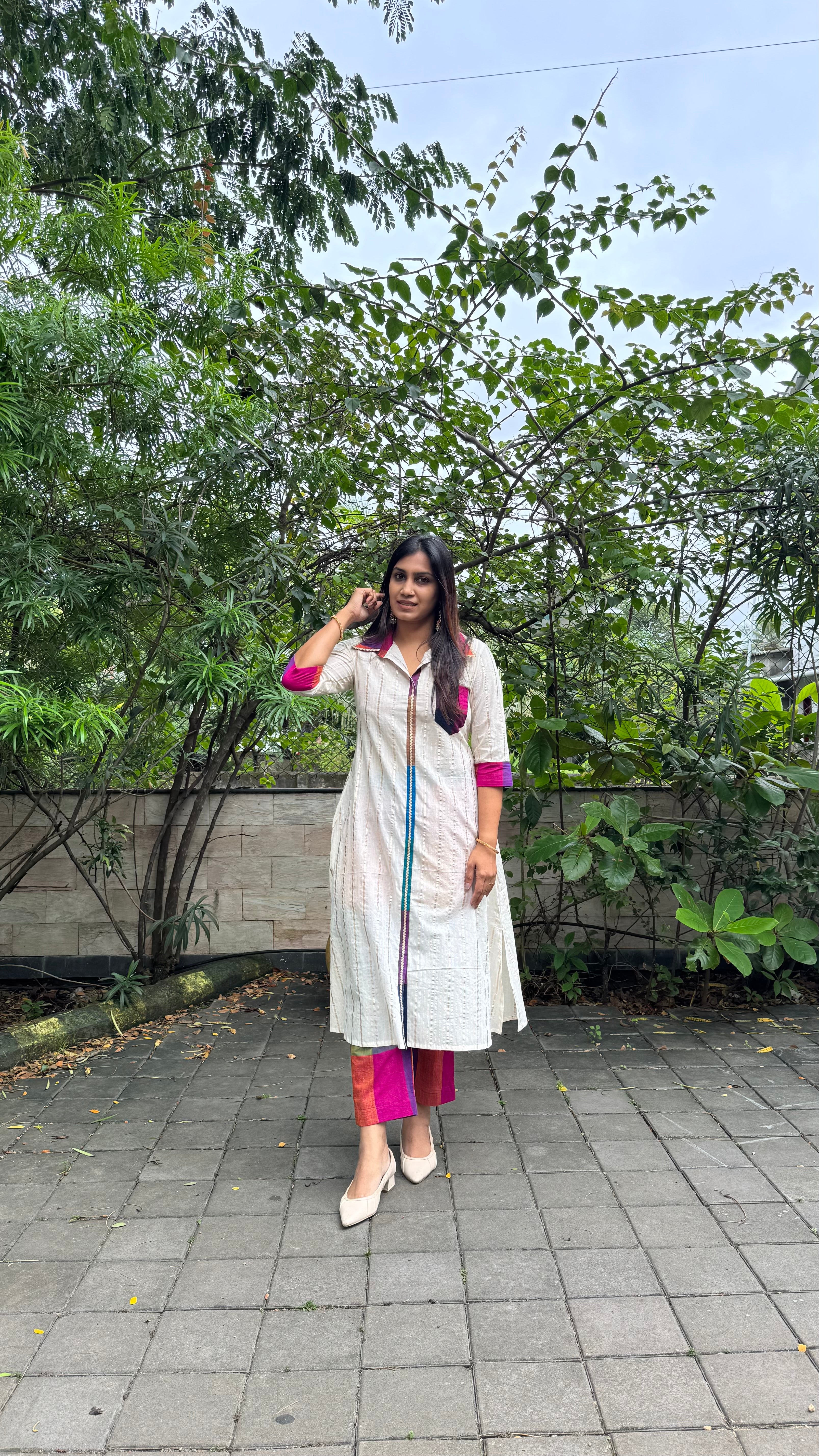 ZD Onam madras check Cordset